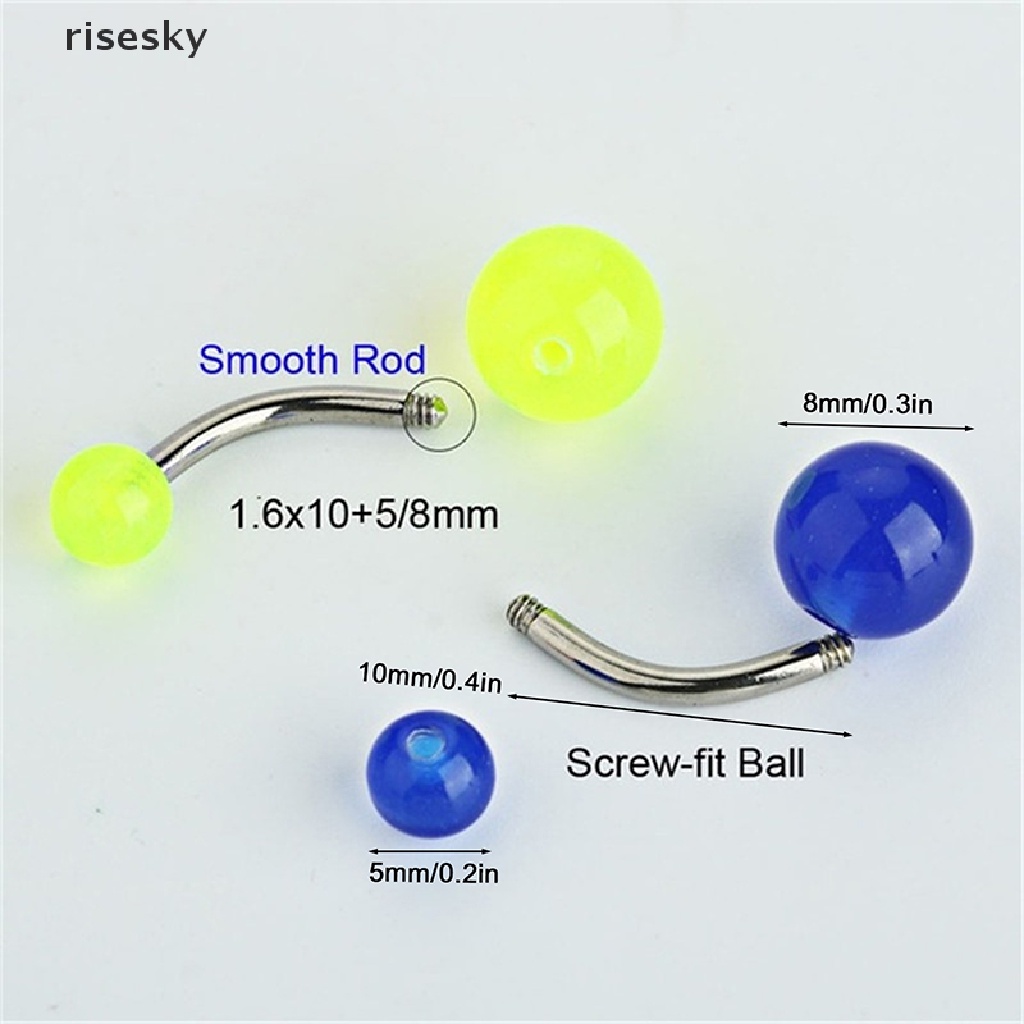Set 10 Khuyên Rốn Dạ Quang Nhiều Màu Sắc ♨Trên đó