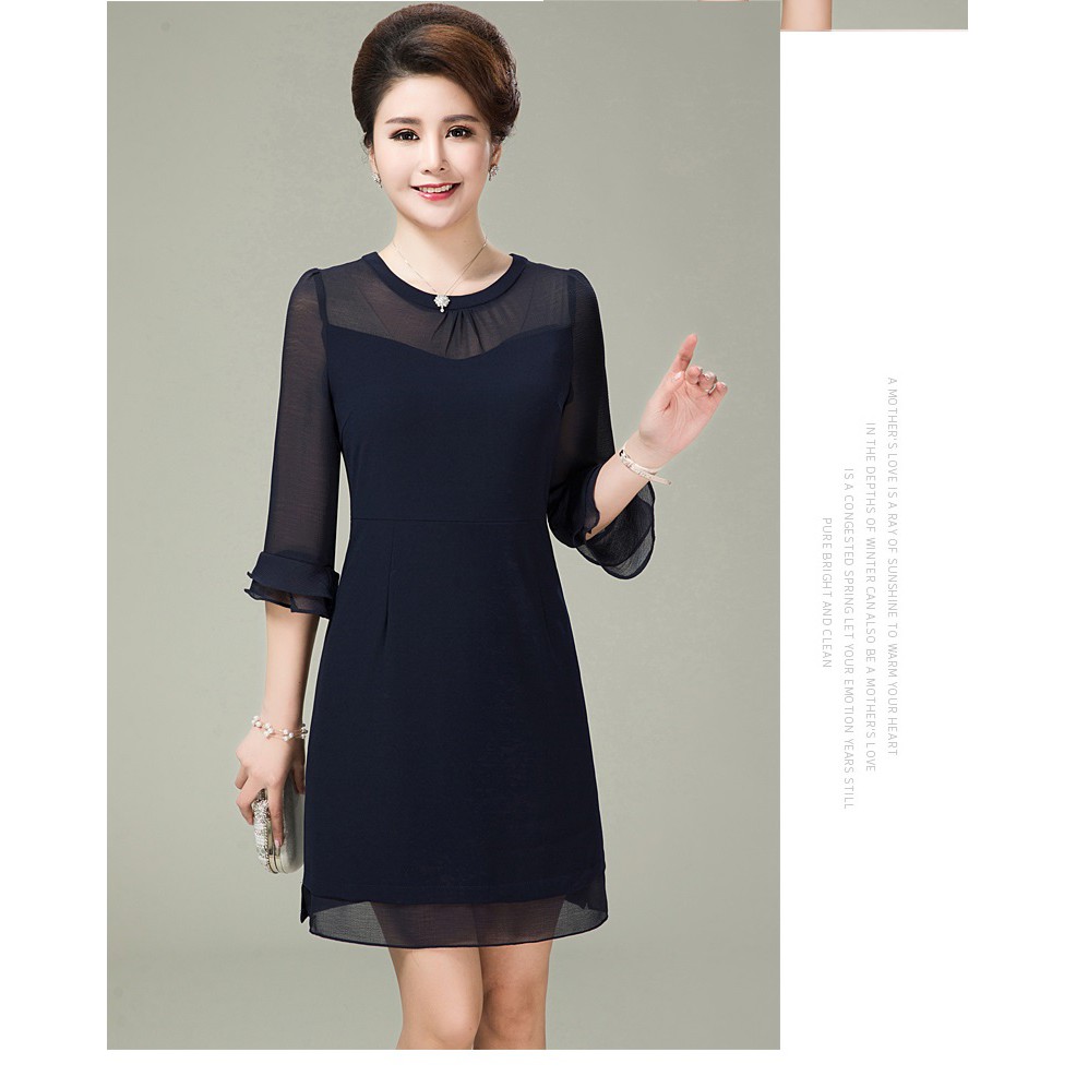 DRESS67-ĐẦM SUÔNG PHỐI VOAN TAY LỠ S-6XL