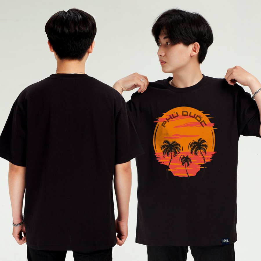Áo thun nam nữ unisex Cây dừa đi biển Phú Quốc MVR  KK3847