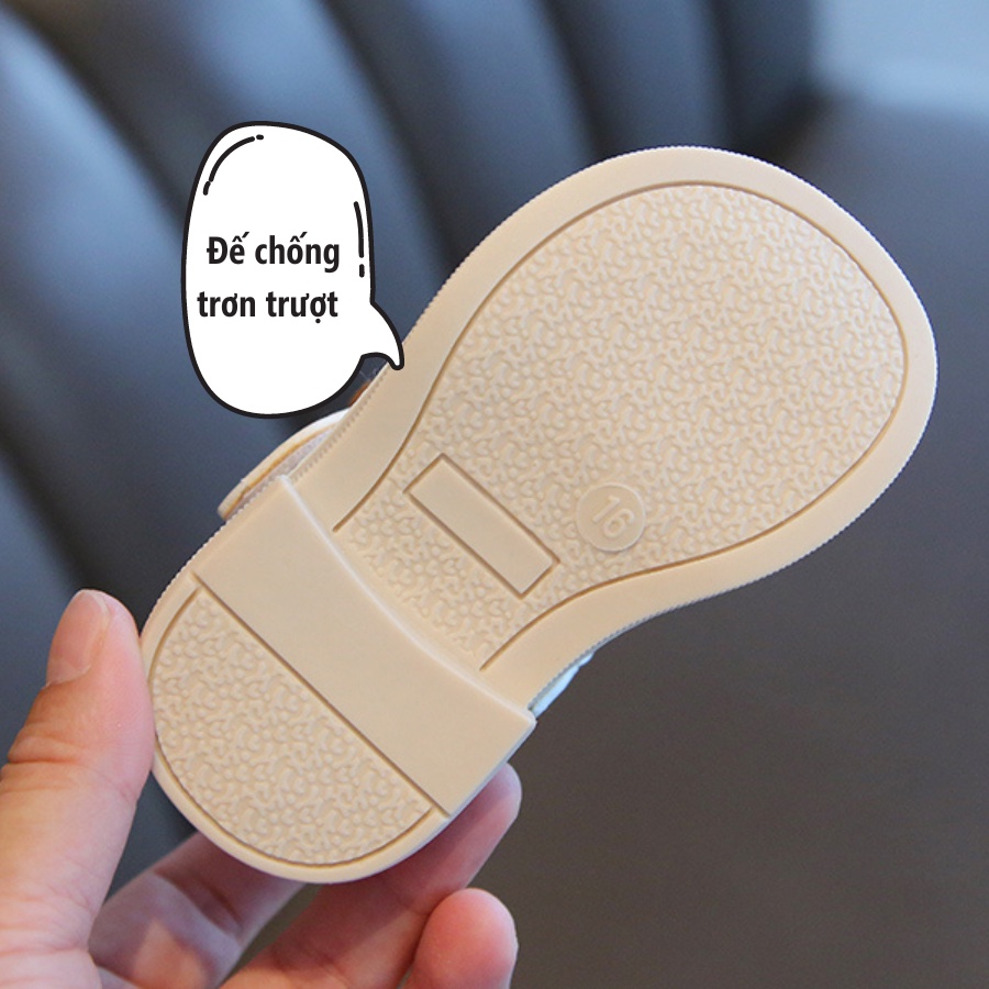 Giày búp bê bé gái da mềm Bunny Store, giày cho bé gái phù hợp cho bé tập đi từ 8 tháng đến 2 tuổi chống trượt GTD11
