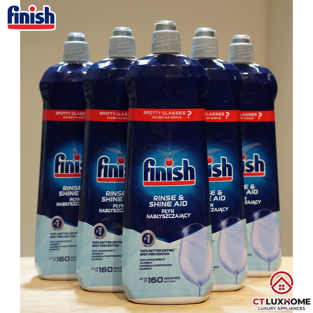 Nước trợ xả, Nước làm bóng Finish 800ml  làm bóng chén, trợ xả, làm khô dùng cho máy rửa chén - Hàng chính hãng
