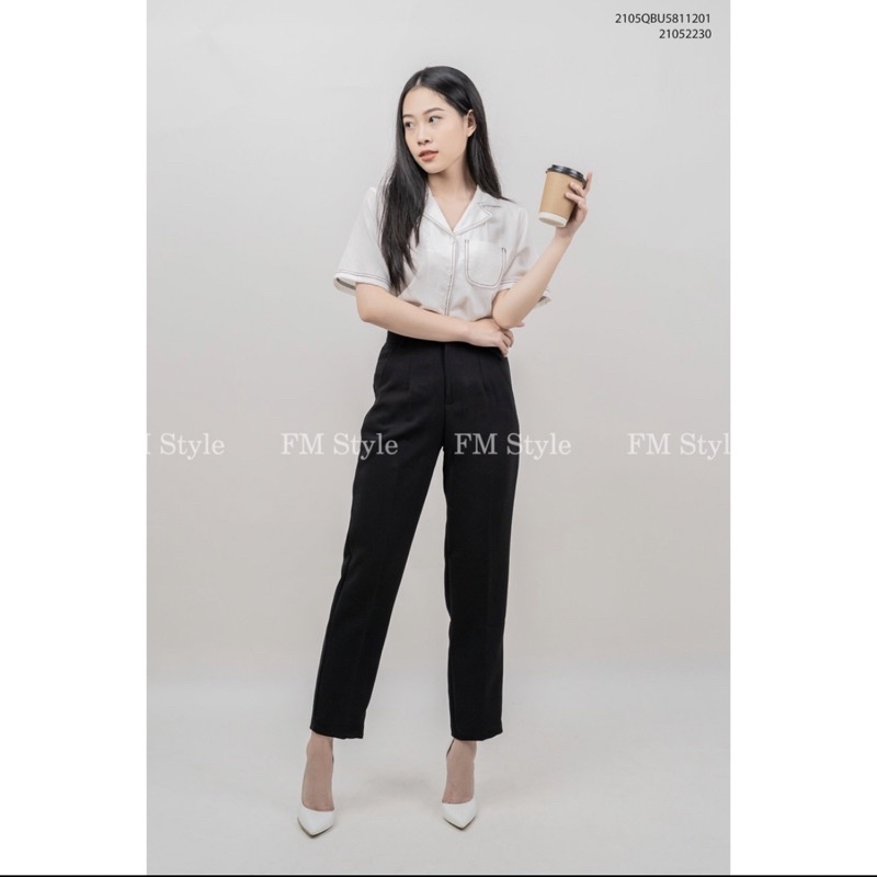 Pass new tag quần baggy đen F.M Style công sở size M