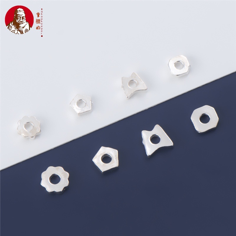 Hạt Xỏ Vòng Tay Bạc S925 Hình Hoa Đa Giác Bằng Polygonal DIY