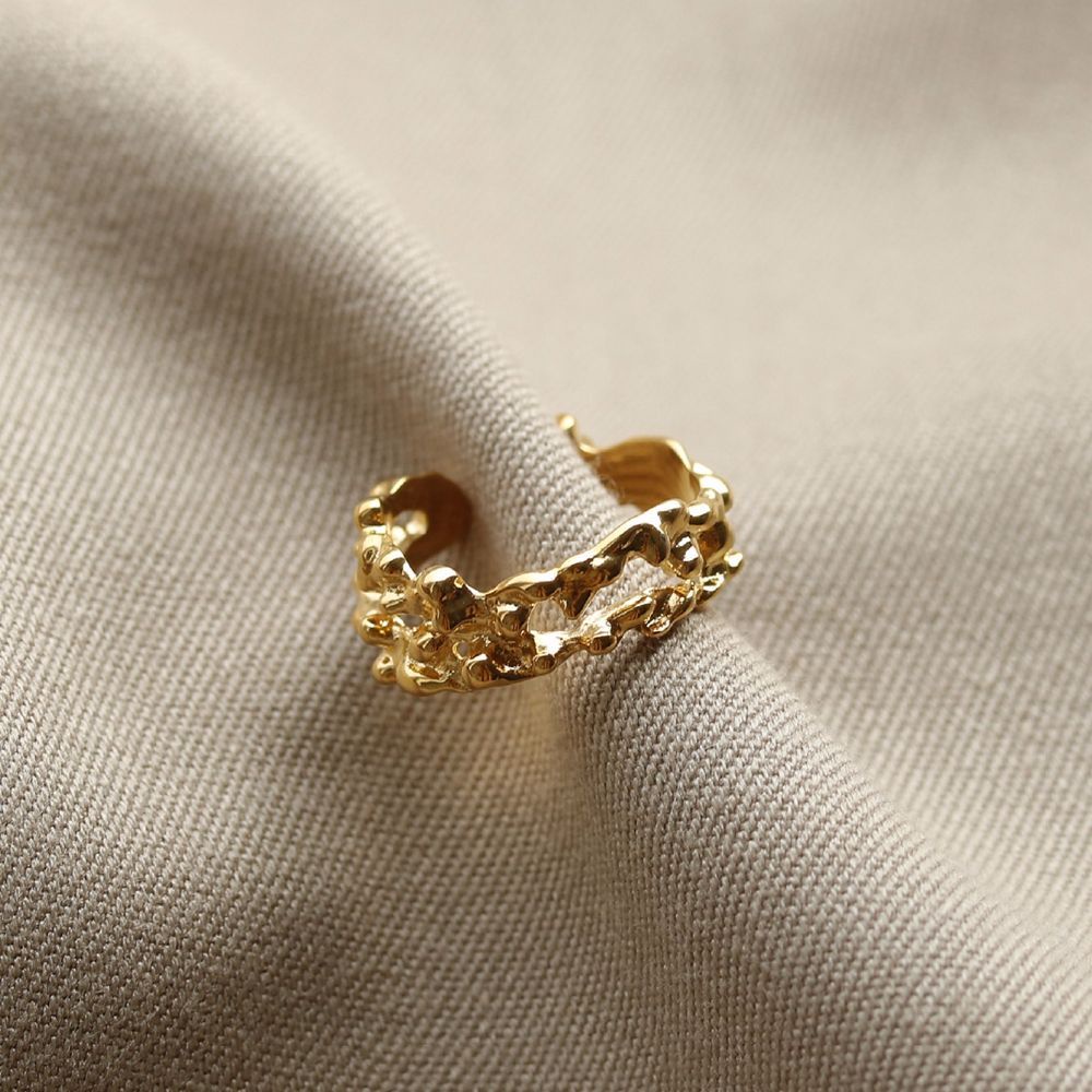 Nhẫn Hở Bằng Hợp Kim Thiết Kế Hình Học Phong Cách Hàn Quốc Cổ Điển Thời Trang Cho Nữ