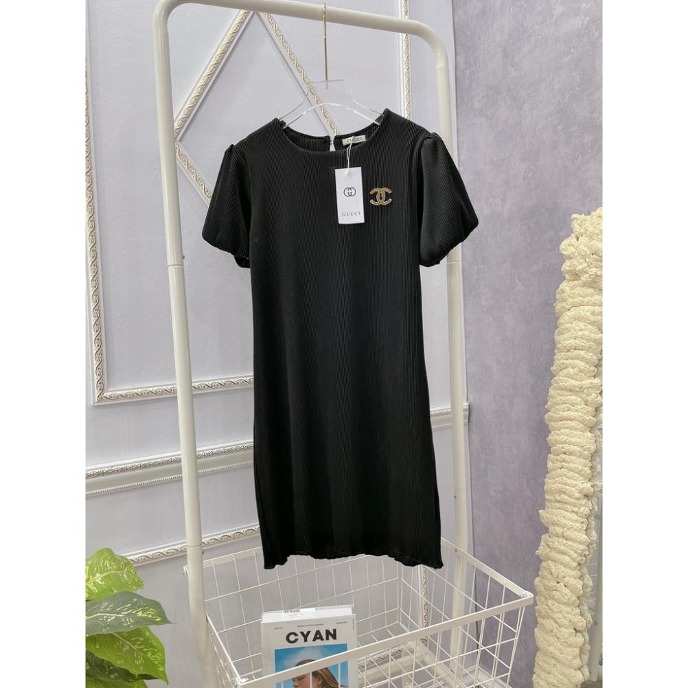 [ 𝐅𝐑𝐄𝐄 𝐒𝐇𝐈𝐏 ]  VÁY THUN TĂM DÁNG DÀI DẬP LI ĐÍNH LOGO SIÊU HÓT