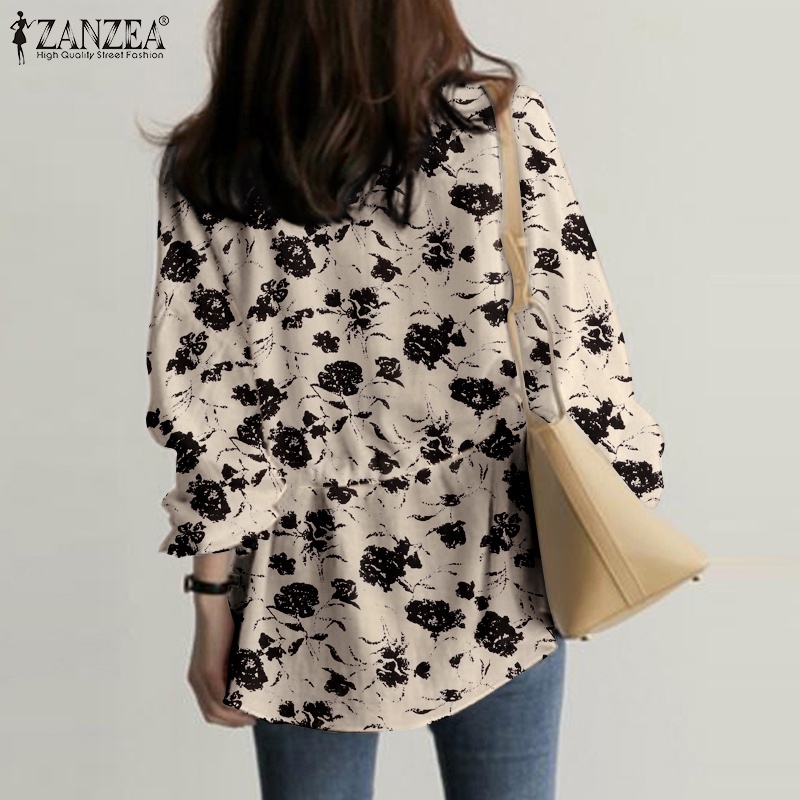 Zanzea Áo Nữ Tay Dài Cổ Chữ V Rút Dây Thời Trang Thanh Lịch