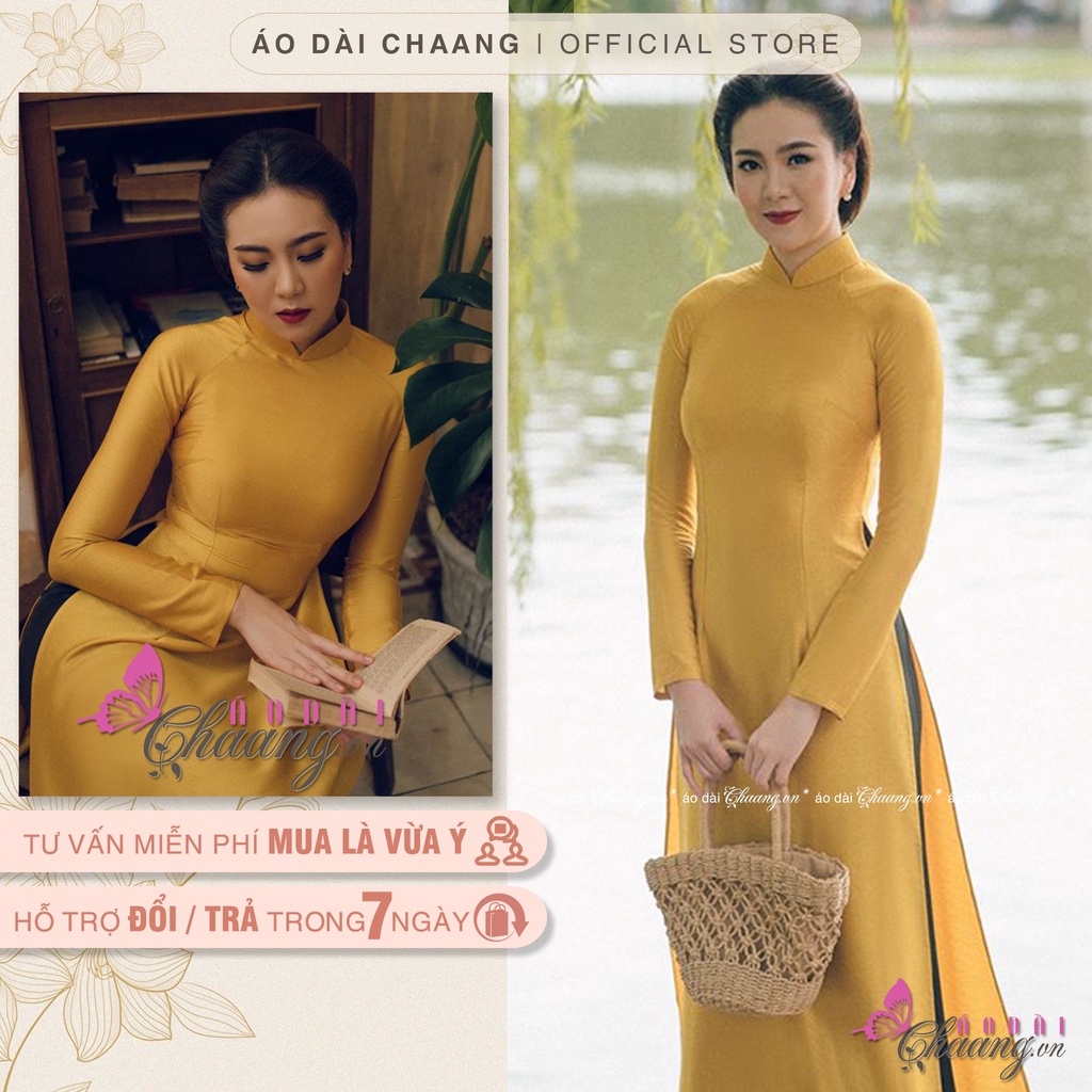 Áo dài lụa tây thi_Chaang_May sẵn áo dài truyền thống sang trọng