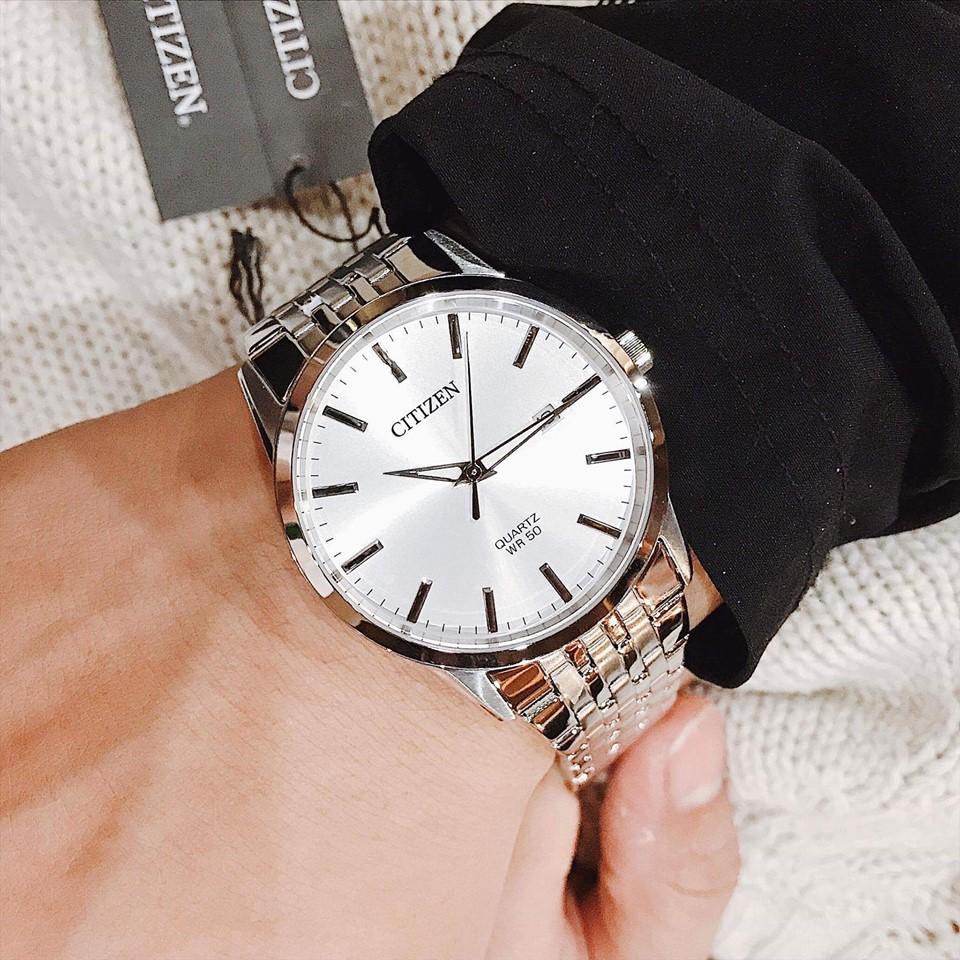 Đồng Hồ Citizen Nam Chính Hãng, Đồng Hồ Citizen BI5000 - 87A Dây Thép Lịch Ngày Fullbox.