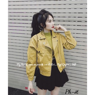 áo da cổ bẻ sz ml hàng chuẩn tag mác
