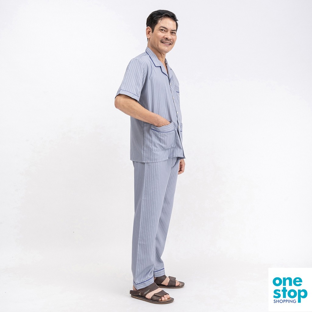 Bộ đồ pijama trung niên tay ngắn chất liệu vải kate one shop