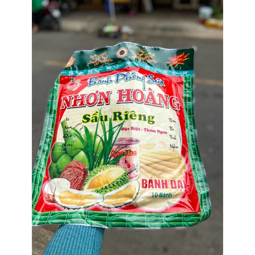Bánh tráng sữa sầu riêng bịt lớn 400g