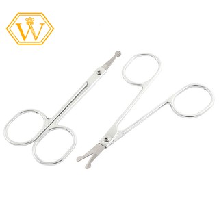 [Hàng mới về] Set 2 kéo tỉa lông mày/lông mũi bằng thép không gỉ tiện dụng