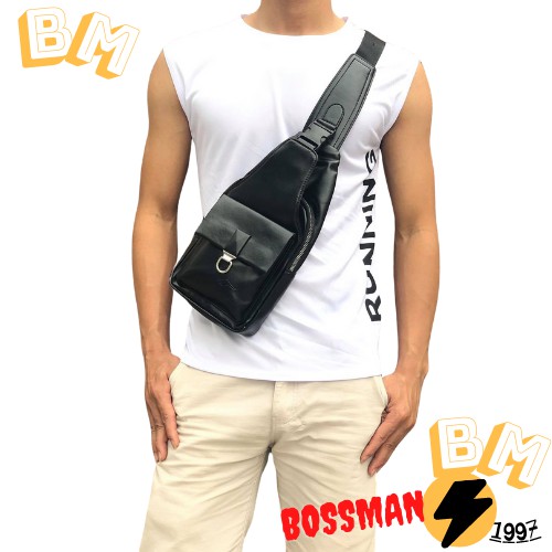 [TD-001] Túi Đeo Chéo Nam Da PU Tích Hợp CỔNG TAI NGHE Phong Cách Trẻ Trung - Năng Động - BosManshop | BigBuy360 - bigbuy360.vn