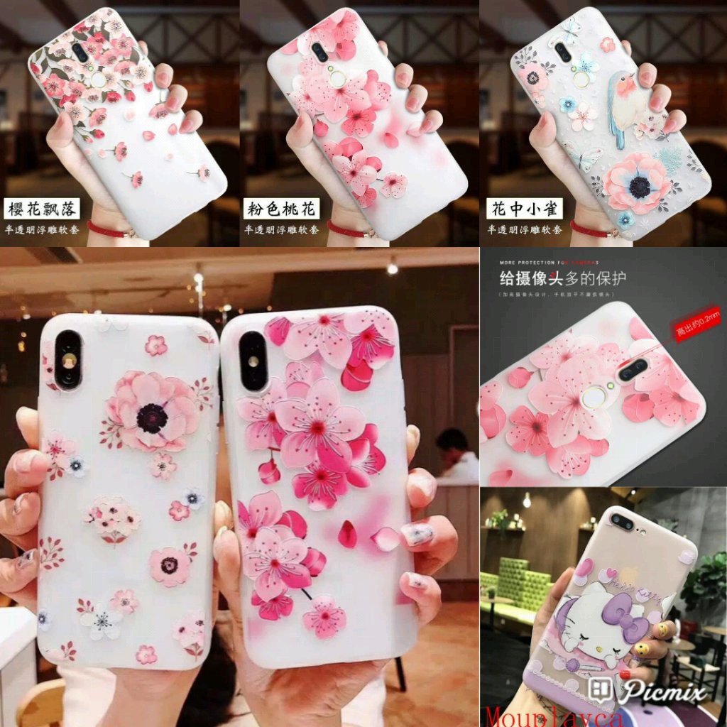 Ốp điện thoại TPU dẻo dạ quang in hình hoa mùa xuân Samsung A22 4G A22 5G A32 4G A32 5G A72 5G A310 Note4 Note5