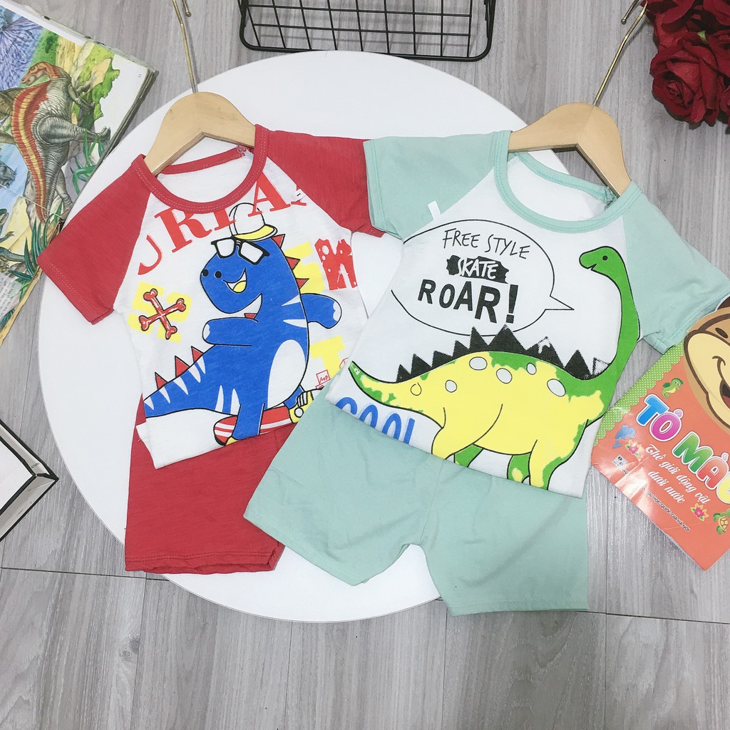 [HOT] BỘ CỘC TAY GIÁP LĂNG IN HÌNH XE ĐỘNG VẬT ĐÁNG YÊU CHẤT COTTON MỀM CHO BÉ 8-24KG.XƯỞNG MAY BIBO