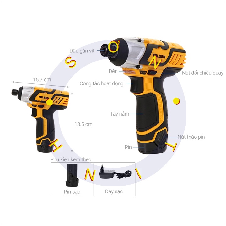 Máy vặn vít pin Tolsen 79025