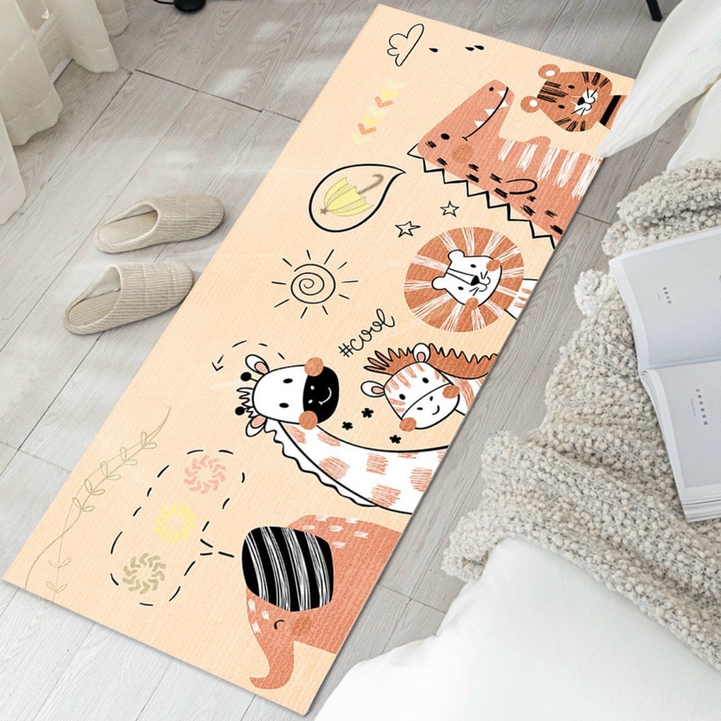 THẢM ĐỂ CHÂN GIƯỜNG Trang Trí. Họa Tiết HOẠT HÌNH (80x200) Cực Đáng Yêu Cute. Trang Trí Chân Giường. Chống Trượt