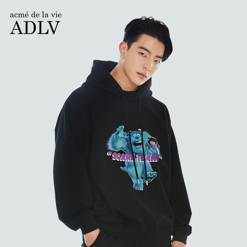 ADLV Áo Khoác Hoodie Dáng Rộng In Hình Quái Vật Kiểu Hàn Quốc Cá Tính | BigBuy360 - bigbuy360.vn