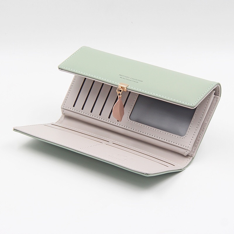 SALE Ví nữ dài cao cấp gắn đá đẹp thời trang nhiều ngăn cầm tay ROSE V34