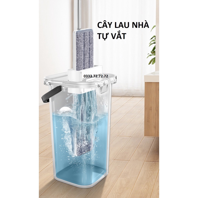 Cây lau nhà, chổi lau nhà kèm xô tự giặt