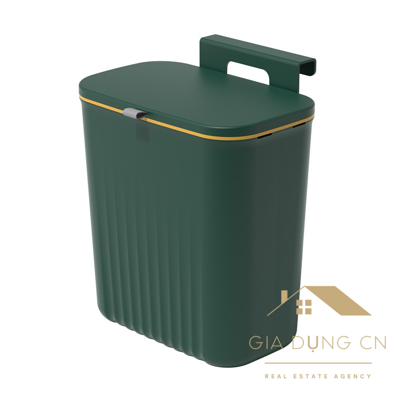 Thùng rác treo tủ,treo tường có nắp đậy vệ sinh sạch sẽ chống côn trùng, dung tích 7- 9L - CN8