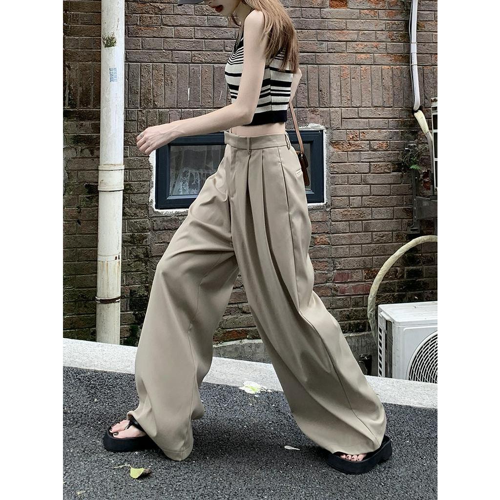 Quần Dài Ống Rộng Lưng Cao Thời Trang Mùa Thu 63195