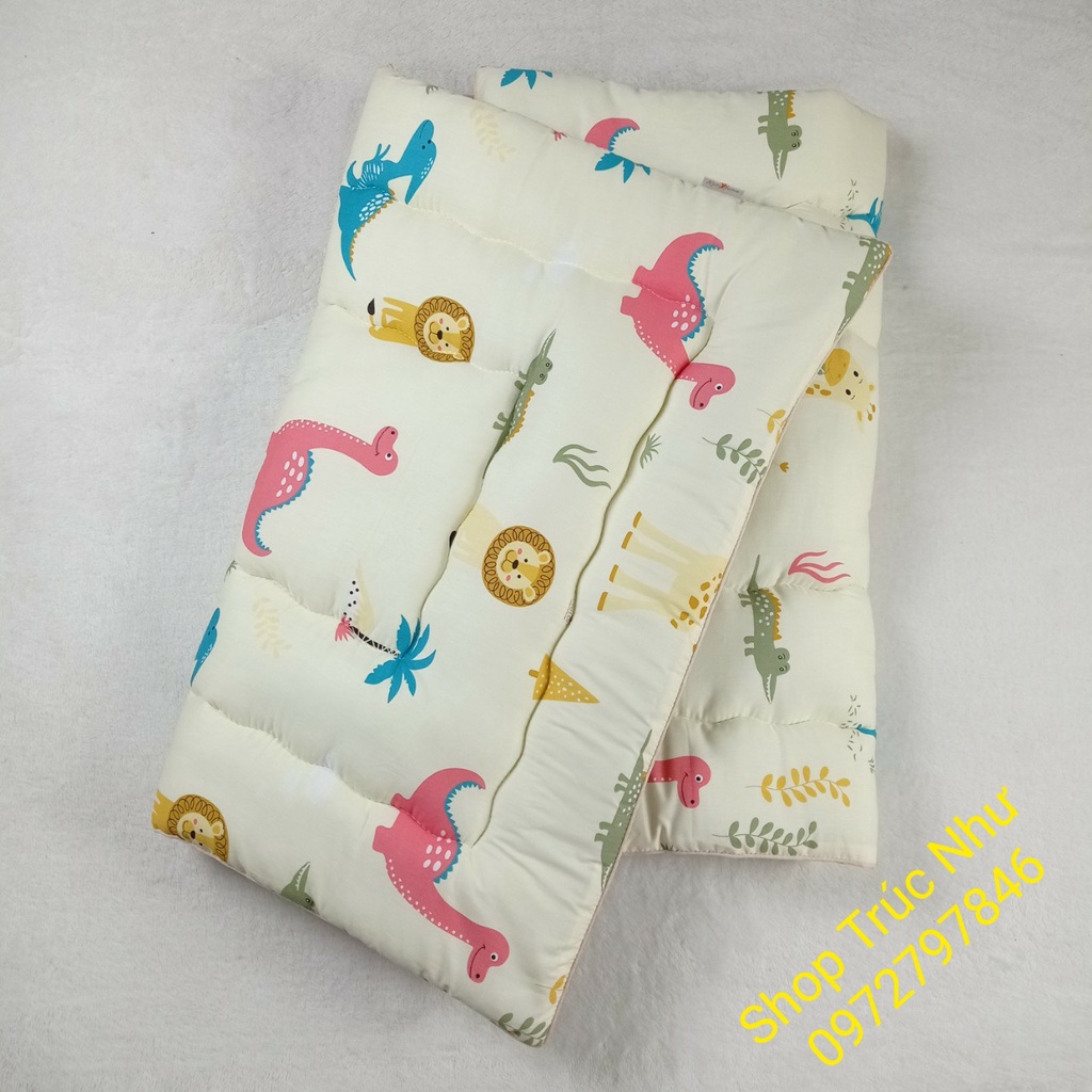 NỆM TRẺ EM COTON CHẦN GÒN 60x100cm, 70x120cm, 75x150cm KIMHOME cho bé 0 đến 8 tuổi