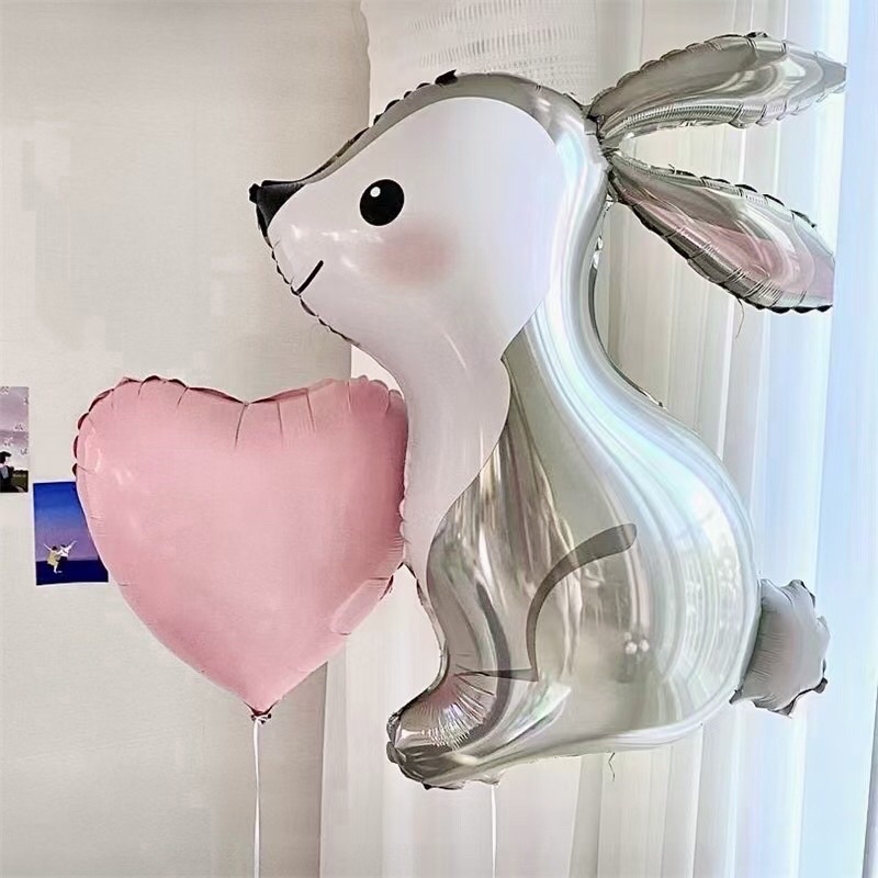 Bóng hình thỏ ngọc 3D dễ thương trang trí sinh nhật