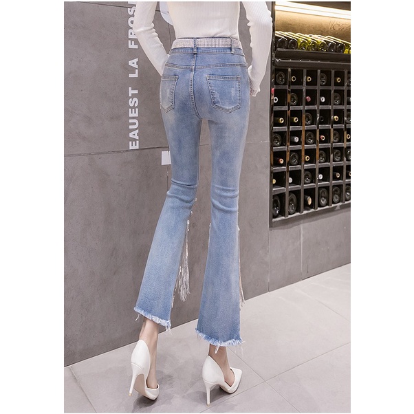 [HÀNG XỊN_TẶNG QUÀ] Quần jean lửng quần jeans nữ cách điệu cao cấp co dãn vải dày chất lượng độc lạ C070