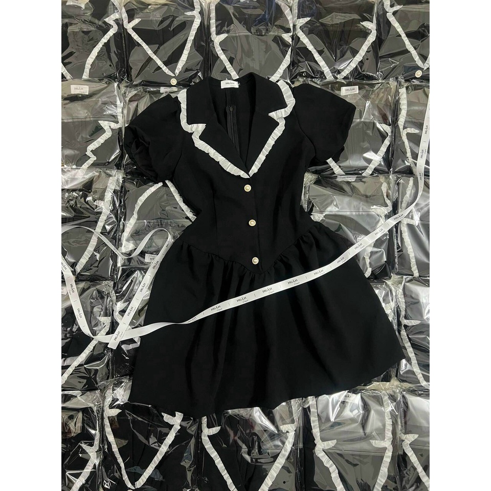 [ Miễn Phí Ship 2022 ] Đầm bèo cổ vest phong cách Hàn Quốc, đầm tiểu thư đi chơi đi tiệc