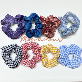 Dây buộc tóc kẻ caro nhiều màu Mon amour