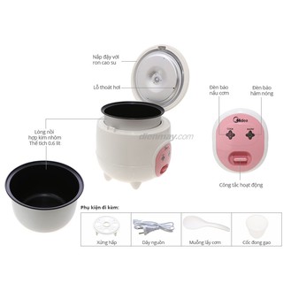 Nồi cơm điện Midea 0,6 lít