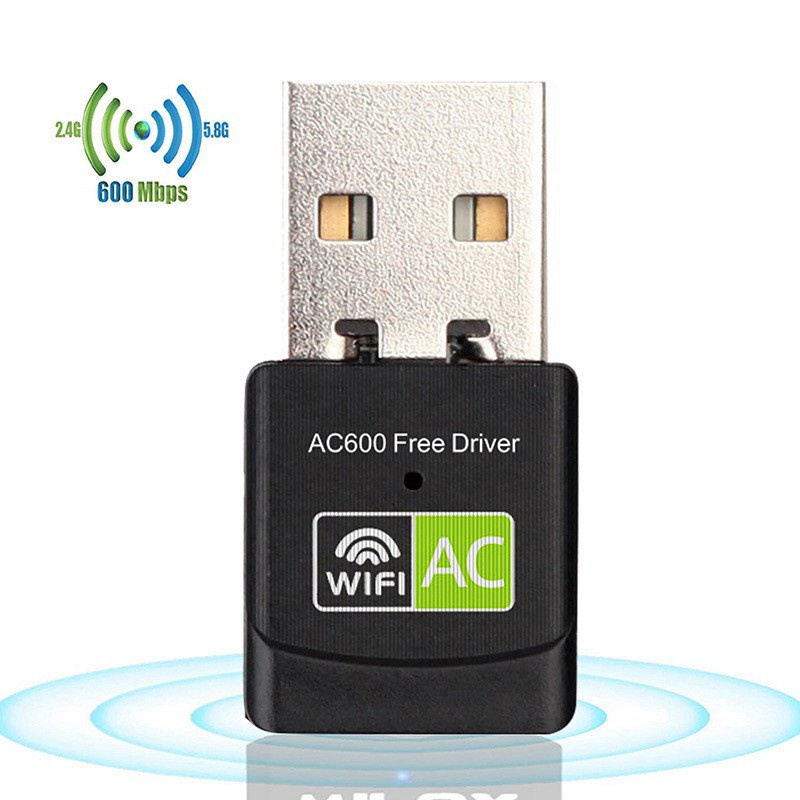 Driver-Free Wifi Wireless Card 600M External 5G Dual-Band for Office