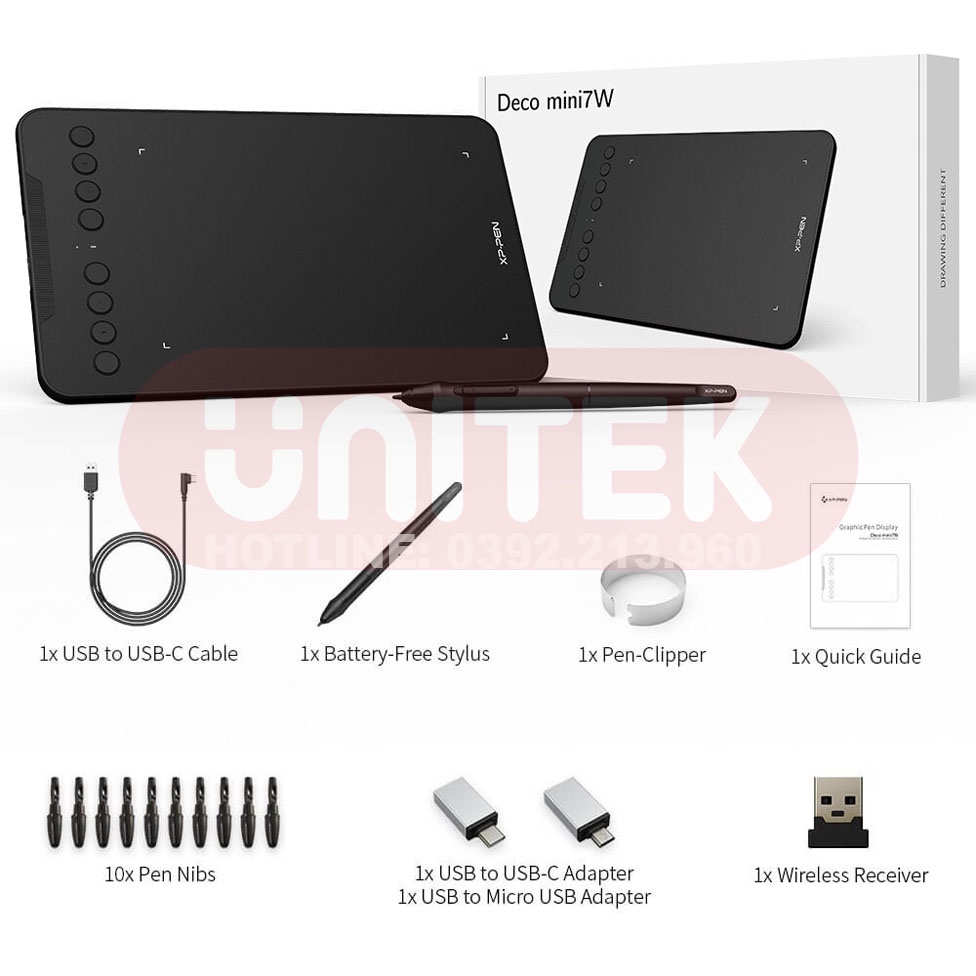 Bảng Vẽ Điện Tử XP-PEN DECO MINI7W Android Wireless Hỗ Trợ Cảm Ứng Nghiêng
