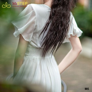 Váy Maxi Voan Trắng Đi Biển
