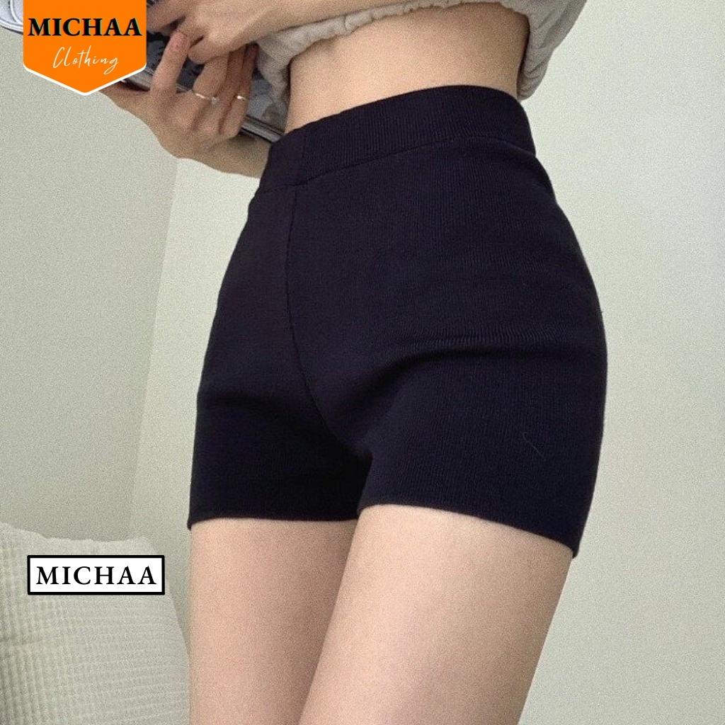Quần Đùi BIKER SHORT Nữ Tập Gym, Yoga Nâng Mông Siêu Ôm Vải Co Giãn - MICHAA