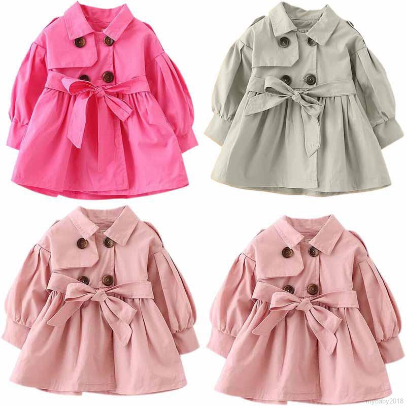 My Baby  Áo khoác cotton thắt nơ dễ thương cho bé gái