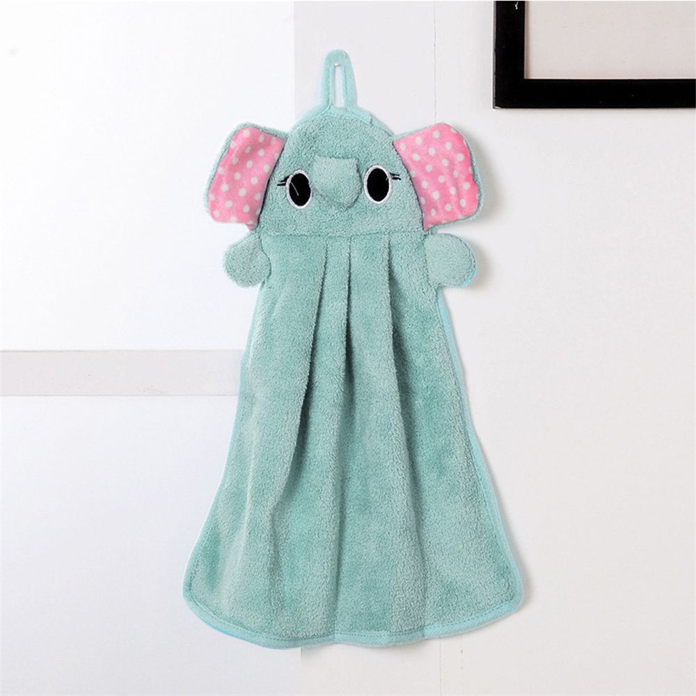 Khăn Lau Tay Treo Tường Bằng Vải Bông Mềm Mại Hình Động Vật Hoạt Hình Cho Bé