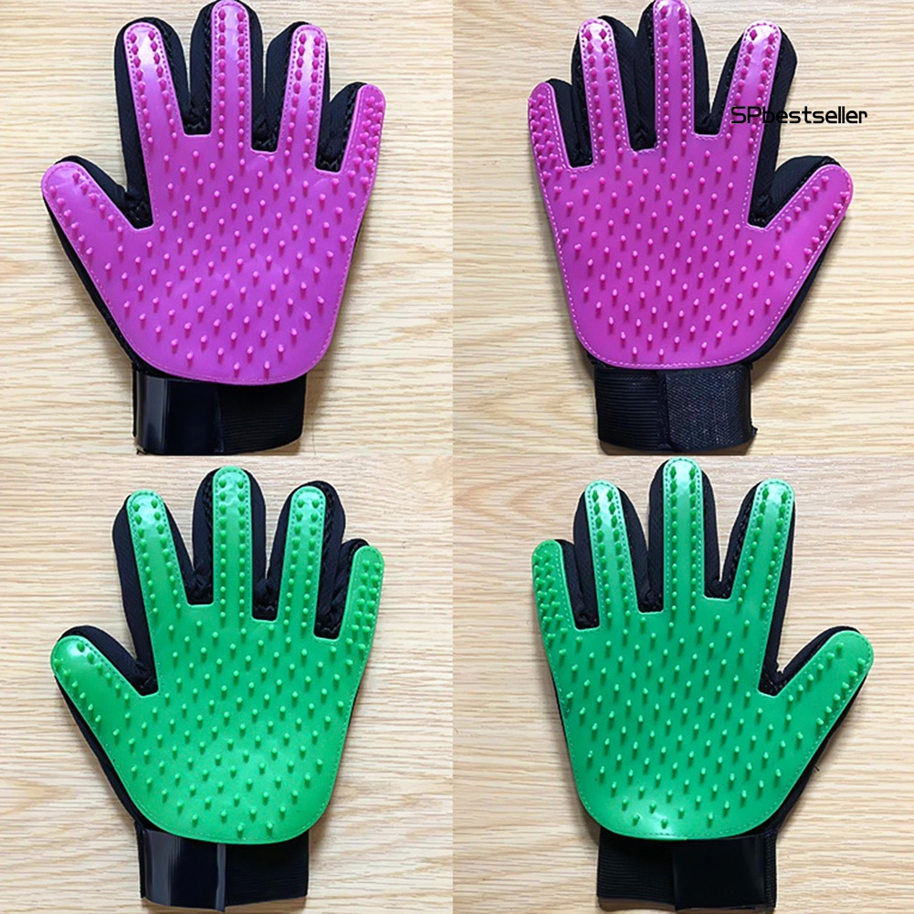 1 Đôi Găng Tay Mát Xa, Chải Lông Cho Thú Cưng