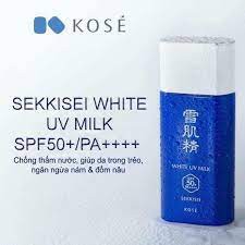 &lt;CÓ BILL&gt; Kem chống nắng Kose Sekkisei White UV Milk 60g