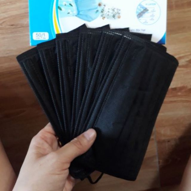 Hộp 50 chiếc Khẩu trang y tế 4 lớp (xanh, trắng, xám, đen) | BigBuy360 - bigbuy360.vn