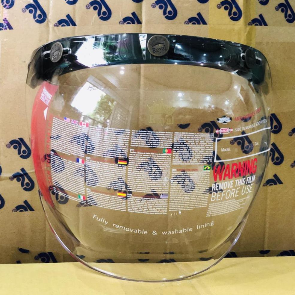 Kính bubble gắn nón bảo hiểm Royal bubble
