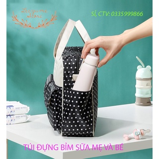 Túi xách đựng bỉm sữa giữ nhiệt phong cách hàn quốc - balo mẹ và bé insular cao cấp