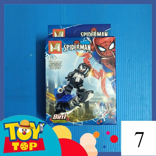 [Một hộp] Non - lego Minifigures người nhện đa vũ trụ độc lạ lắp ráp Spider-Man: Into the Spider-Verse xếp hình MG158