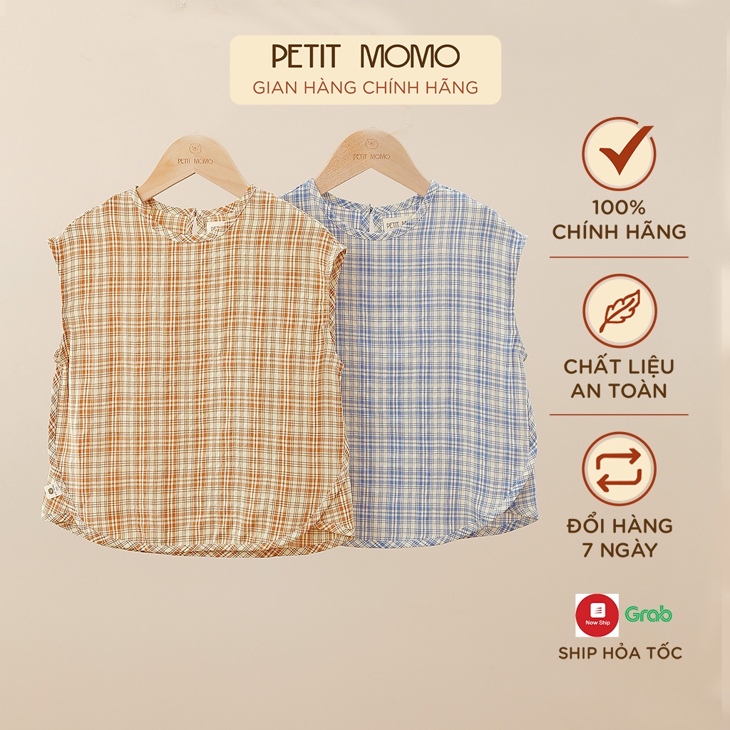 Áo Ba Lỗ Bé Trai (1-6 Tuổi) PETIT MOMO Chất Liệu Thô Kẻ Cao Cấp Mịn Mát, Thấm Hút Mồ Hôi, Thoát Ẩm Vượt Trội H140