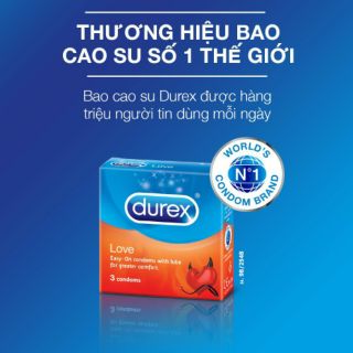 [ SIÊU RẺ ] Bao cao su Durex Love 3 bao [ SHOP YÊU THÍCH ]