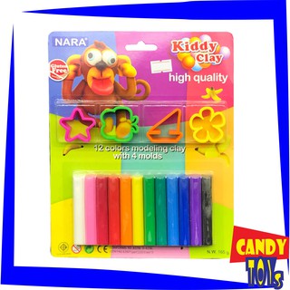 ĐẤT NẶN KIDDY CLAY 12 MÀU + KHUÔN THÁI LAN