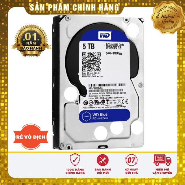 [TEM SPC] HDD 4TB BLUE WD Dòng Ổ Cứng Gắn Trong WD Blue 4TB 3.5" WD40EZRZ Chính Hãng