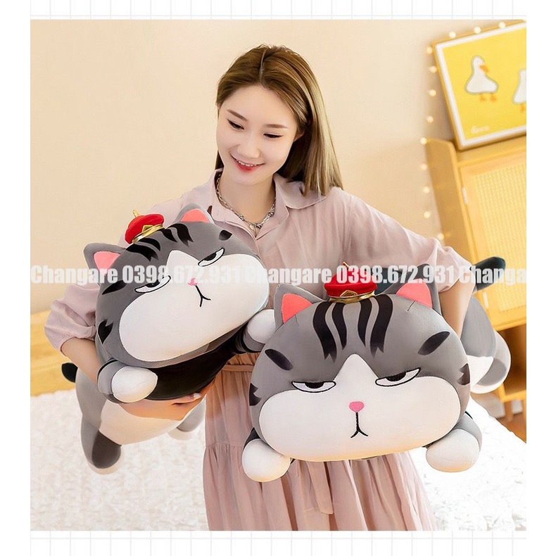 Mèo Hoàng Thượng Nằm Mặc áo Dễ Thương Size 70cm 90cm 1m1 1m3. Chất Lượng Vải Nhung Mềm Mịn, Hàng Nhập Cao Cấp