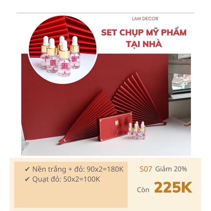 (Giảm 25%) 𝐒𝐞𝐭 𝐂𝐡𝐮̣𝐩 𝐀̉𝐧𝐡 mỹ phẩm đen trắng - Set 01